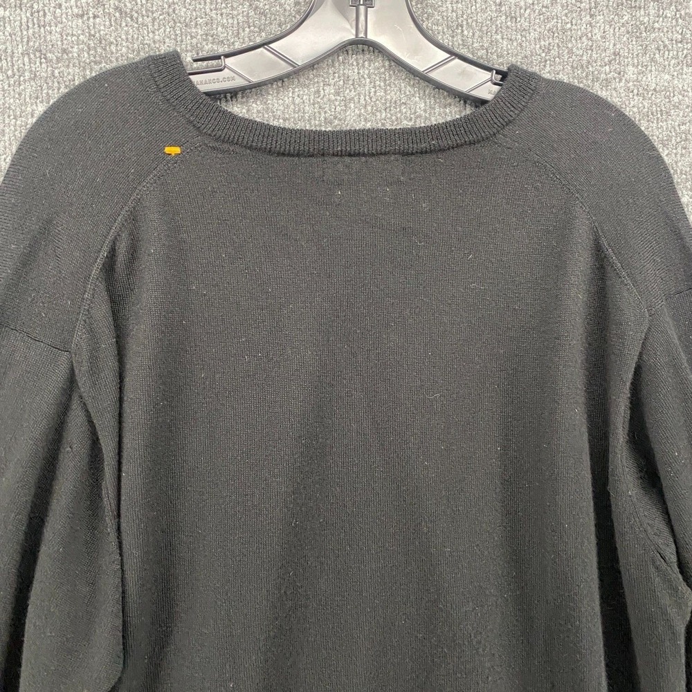 Peter Millar Sweater Mens L Black Merino Wool V-Neck Academia Casual Prep Office - Picture 4 of 7